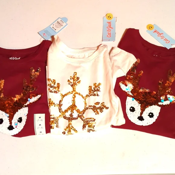 Christmas shirts girls - Picture 1 of 6